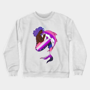 Gender Fluid LGBTQ+ Pride Mermaid Crewneck Sweatshirt